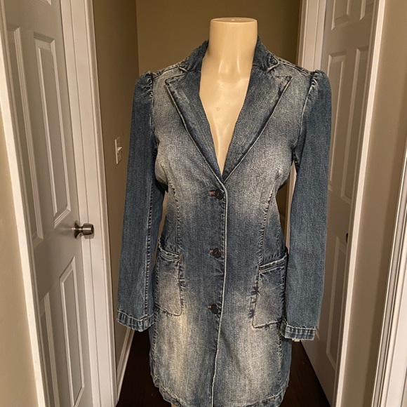 Gorgeous Express Long Jean Blazer - Picture 3 of 6